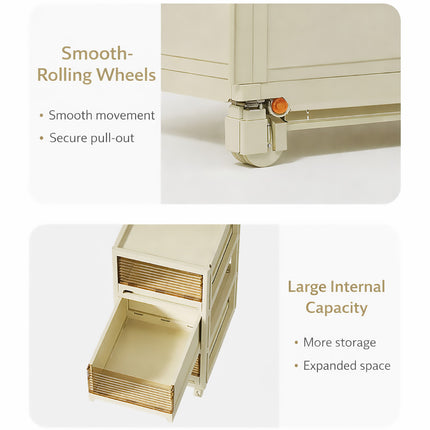 4 Tier Trolley Storage Rack with Removable Handle for Home Kitchen Bathroom Use