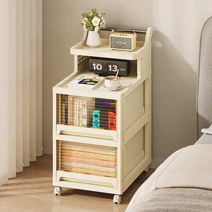 4 Tier Trolley Storage Rack with Removable Handle for Home Kitchen Bathroom Use
