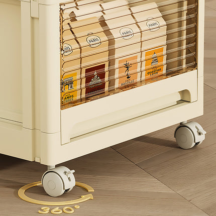 4 Tier Trolley Storage Rack with Removable Handle for Home Kitchen Bathroom Use