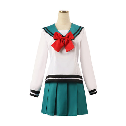 Sailor Anime School Uniform Cosplay Costume with Pleated Skirt Set S to XL
