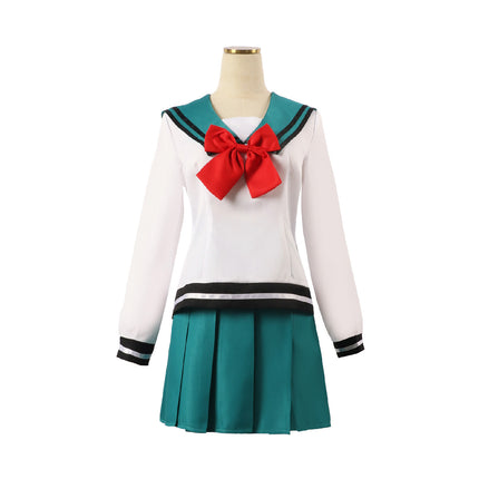 Sailor Anime School Uniform Cosplay Costume with Pleated Skirt Set S to XL