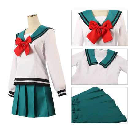 Sailor Anime School Uniform Cosplay Costume with Pleated Skirt Set S to XL