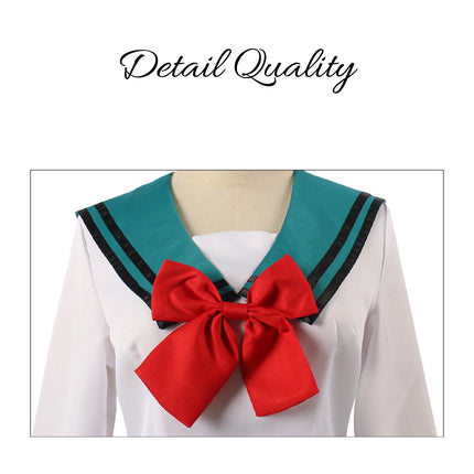 Sailor Anime School Uniform Cosplay Costume with Pleated Skirt Set S to XL