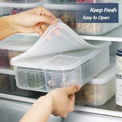 Crisper Refrigerator Storage Box Plastic Sealed Food Compartment Organizer Set