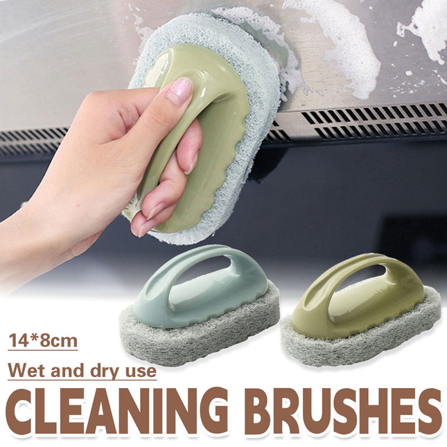 3PCS Cleaning Brushes Set Tile Kitchen Scrub Brushes Sponge Eraser For Home Use