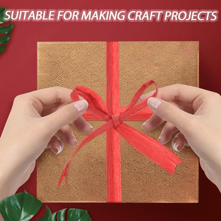 3 Rolls Raffia Paper Rope Gift Wrapping String Decorative Tie for Crafts Packing