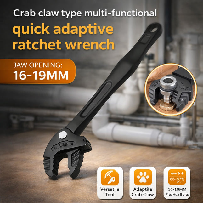 Crab Claw Type Multifunction Adaptive Wrench Self-Adjusting Ratchet Wrench