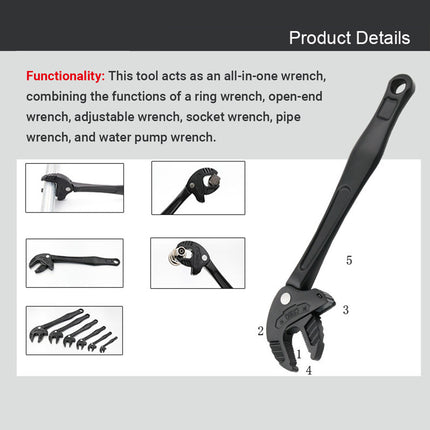 Crab Claw Type Multifunction Adaptive Wrench Self-Adjusting Ratchet Wrench
