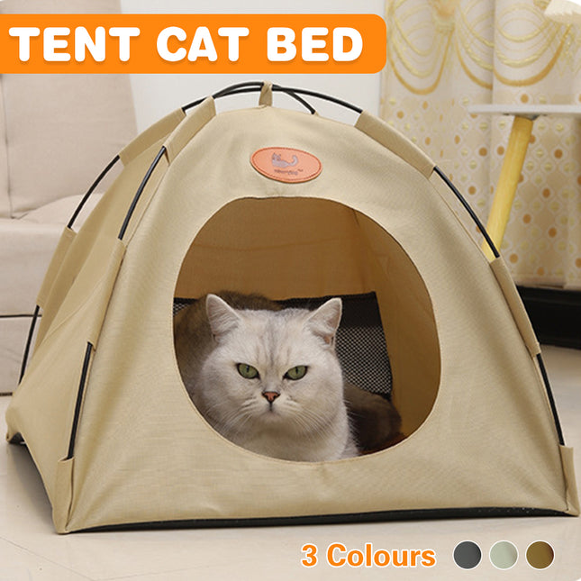 Folding Camping Pet Tent for Cats Puppy Bed Indoor Cat Nest Dog Cave Style House