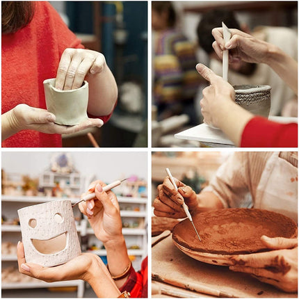 Pottery Clay Tool Set 25 or 61PCS Wooden Handle Sculpting Ceramic Art DIY