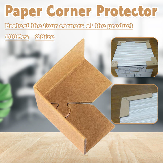 100pcs Kraft Paper Cardboard Corner Protector 90 Degree Angle Guard for Packing