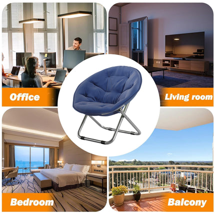 Folding Moon Disc Chair Recliner Comfortable Non Slip for Home Use Durable