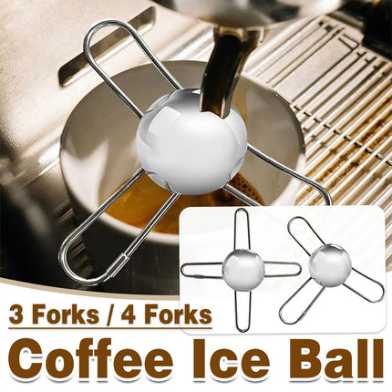3/4 Forks Stainless Steel Ice Balls Reusable Spherical Whisky Chilling Stones