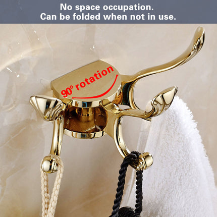Wall Mounted Coat Hook Rotating Design Foldable Hook Space Saving For Home