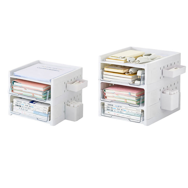 Desktop Pegboard Drawer Storage Shelf Multi Layer Home Office Desk Organiser