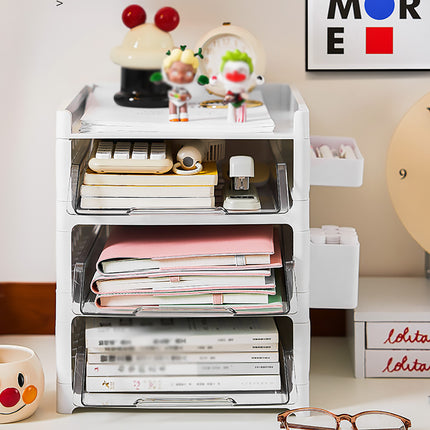 Desktop Pegboard Drawer Storage Shelf Multi Layer Home Office Desk Organiser