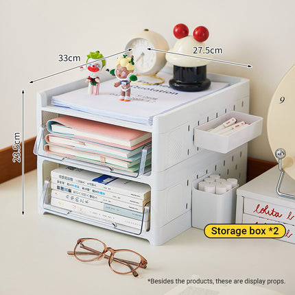 Desktop Pegboard Drawer Storage Shelf Multi Layer Home Office Desk Organiser