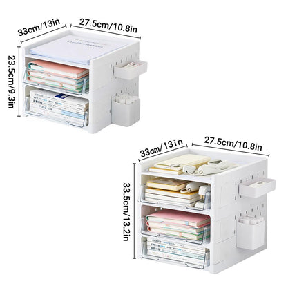 Desktop Pegboard Drawer Storage Shelf Multi Layer Home Office Desk Organiser