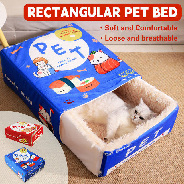 Rectangular Cookie Box Pet Bed for Cats Dogs Cat Bed Kitten Puppy Soft Pet House