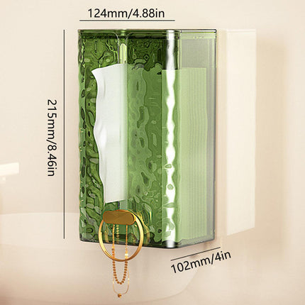 2pcs Wall Mounted Tissue Box Holder Suction Napkin Rack Paper Storage Organizer