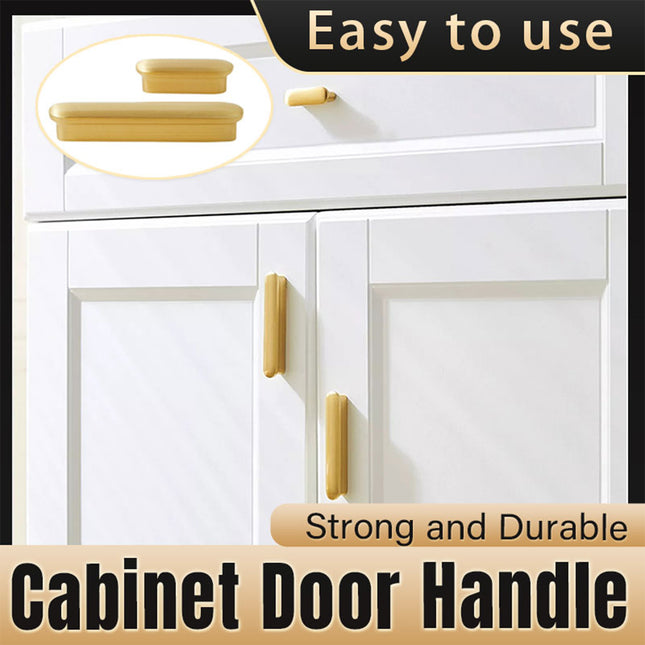 Gold Cabinet Handles 2 Sizes Modern Simple Pulls for Wardrobe Drawer Door Use