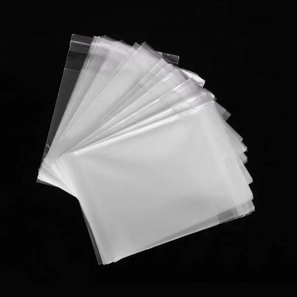 100X Translucent Plastic Candy Packaging Bags Self Adhesive Cookie Biscuit Bags