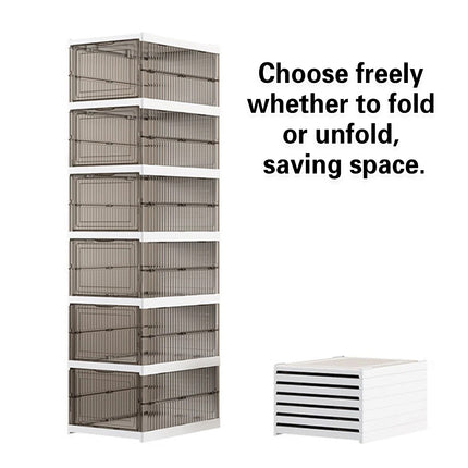 Home Foldable Shoe Box Dustproof Storage Thickened Movable Transparent Cabinet