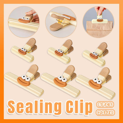 6pcs Plastic Clip Seal Food Snack Clip Sealer Bag Clips for Kitchen Storage