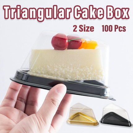100pcs Triangle Cake Boxes for Bakery Packaging Pastry Gift Boxes for Parties