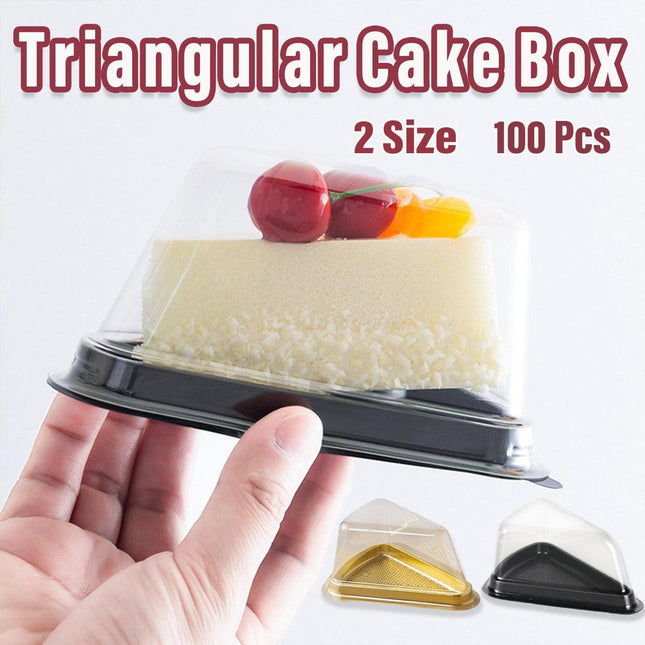 100pcs Triangle Cake Boxes for Bakery Packaging Pastry Gift Boxes for Parties