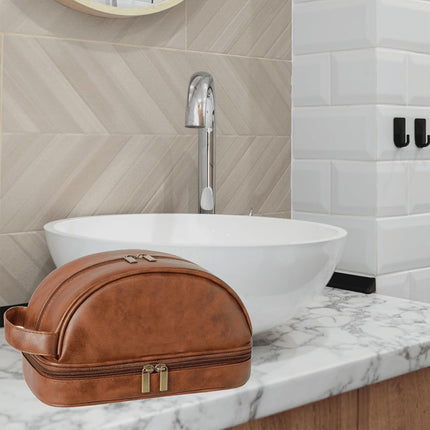 Vintage Toiletry Bag Water-proof for Travel Home Daily Cosmetic Storage Use