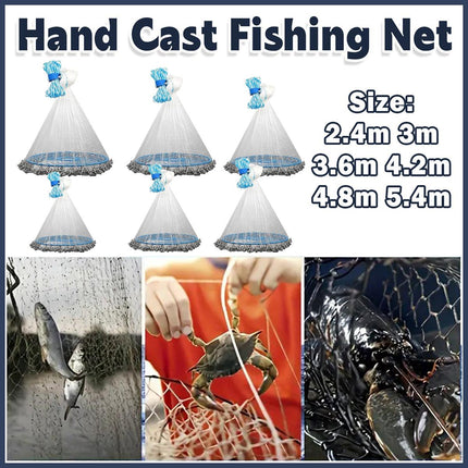 Frisbee Hand Casting Fishing Net Easy Throw Bait Net Swinging Tackle Gear