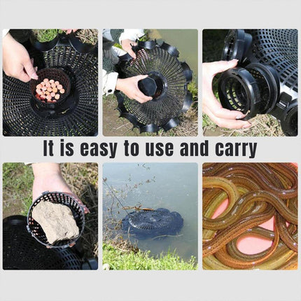 10Hole Eel Fishing Trap Cage Loach Fish Shrimp Net Folding Portable Catch Basket