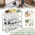 4 Tier Tree Shoe Rack Space Saving Organizer Stand for Entryway Hallway Storage