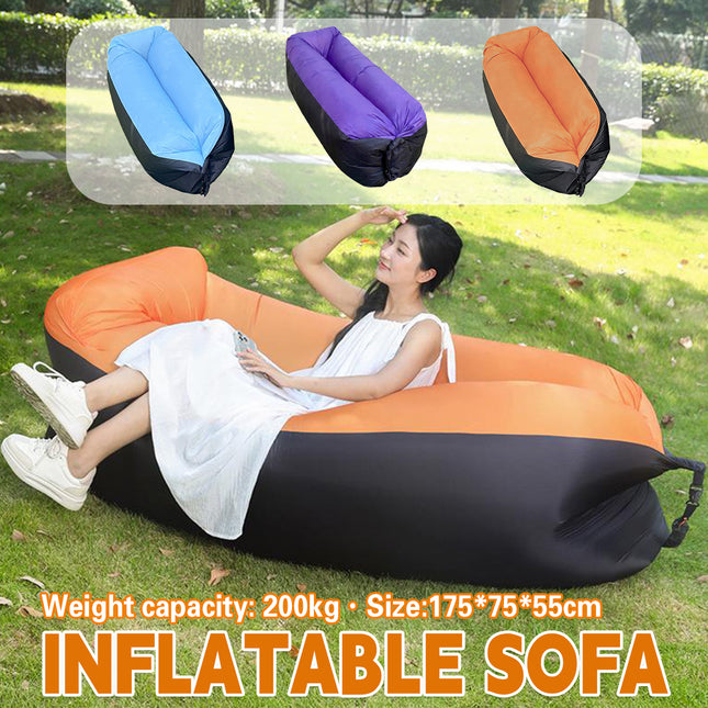 Inflatable Sofa Outdoor Portable Air Lounge Camping Foldable Couch Lightweight