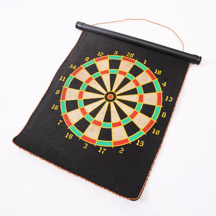 7PCS Double Sided Dart Board Game Set with Safe Tips for Indoor Fun