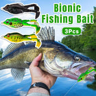 3pcs Spinning Twin Legged Soft Bait Bionic Lure for Fishing Catching Fish