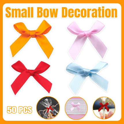 50pcs Ribbon Bows Costume Accessories Decorative Craft Supplies Gift Wrapping