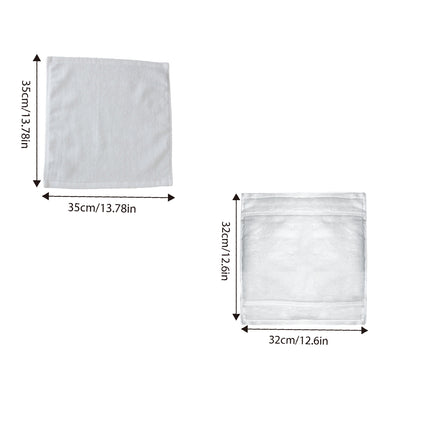 6PCS Hotel Cotton Face Towel White Soft Square Cloth Beauty Salon KTV Thick Wash