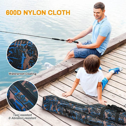 130cm Big Belly Fishing Tackle Bag Rod Storage Carry Case Outdoor Fishing Bag
