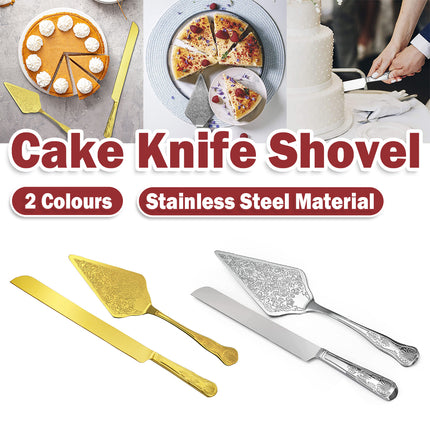 Stainless Steel Cake Knife Scoop Baking Tools Dessert Cutter Server Utensils