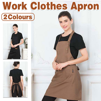 Adjustable Work Apron Neck Strap Waist Tie Kitchen Cooking Bib Apron Men Women