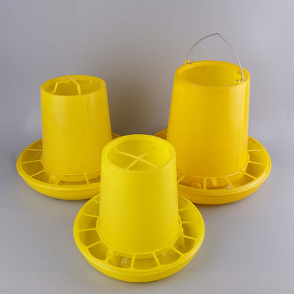 Chicken Feeder BucketPlastic Feeding Trough Bowl Farm Poultry Food Dispenser