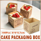 Cupcake Box Set 100pcs Kraft Paper Baking Mousse Cup Holders for Party Dessert
