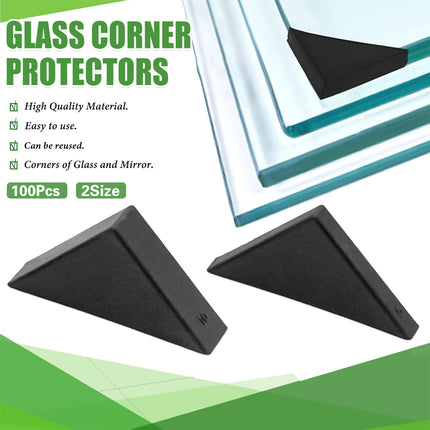 100PCS Glass Corner Protectors Easy to Use Durable for Windows Furniture Edges
