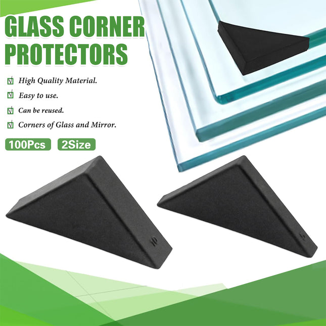 100PCS Glass Corner Protectors Easy to Use Durable for Windows Furniture Edges