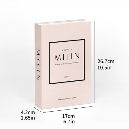 3 PCS Modern Decorative Books Set Foldable Fake Books for Display City Theme