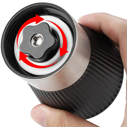 Small Manual Coffee Grinder Beans Nuts Adjustable Conical Ceramic Burr Spice