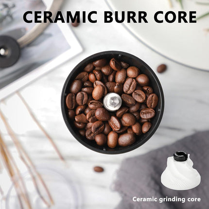 Small Manual Coffee Grinder Beans Nuts Adjustable Conical Ceramic Burr Spice