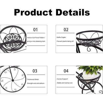 European Style Multi Layer Iron Bicycle Basket Flower Rack Outdoor Garden Decor